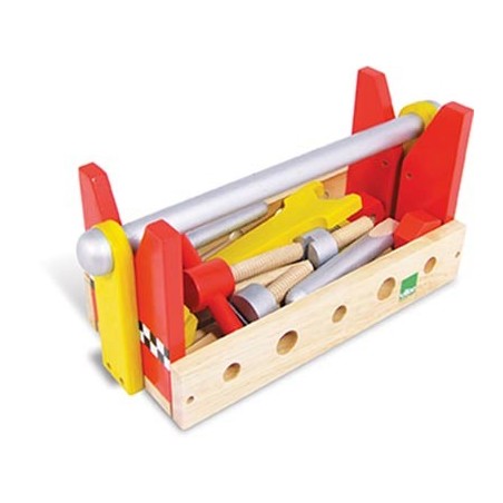 BOITE A OUTILS REVERSIBLE 20 pièces en Bois 38x15x16cm