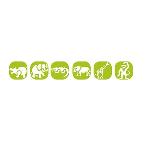 6 POCHOIRS ANIMAUX SAUVAGES