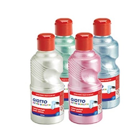 GOUACHE METALLIQUE NACREE 4  FLACONS 250ML ASSORTIS