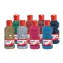 GOUACHE PAILLETÉE 8 FLACONS 250ML COLORIS FÊTES