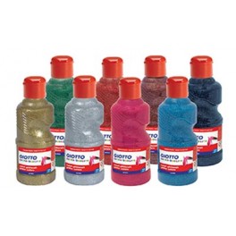 GOUACHE PAILLETÉE 8 FLACONS 250ML COLORIS FÊTES