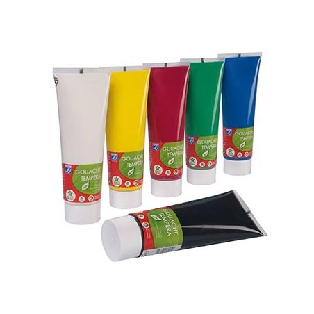 GOUACHE EN TUBE 250ML - ASSORTIMENT 6 FLACONS