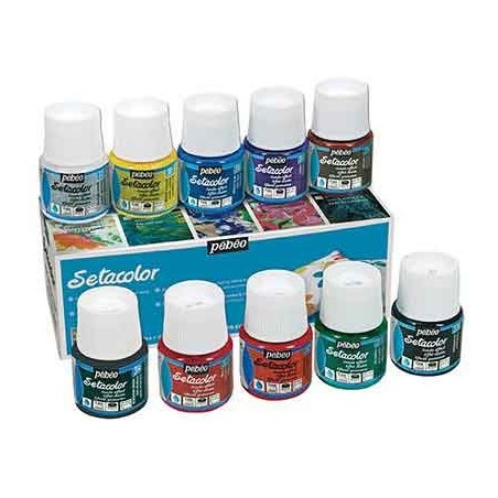 PEINTURE SETACOLOR EFFET DAIM 10x45ml assortis