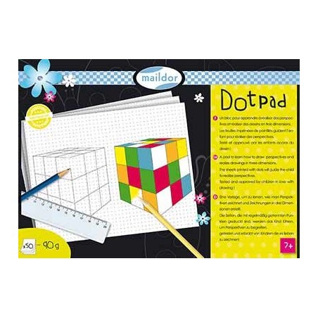BLOC APPRENTISSAGE DU DESSIN 21X29,7 POINTÉ 90 GR 50 FEUILLES