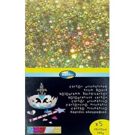 5F CARTONS MIROIR PRISMATIQUE 25X35CM 195G ASSORTIS