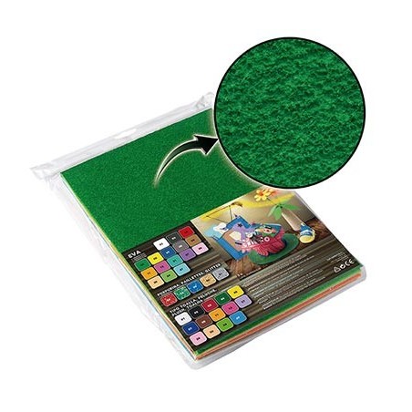 10 PLAQUES CAOUTCHOUC EFFET PELUCHE 20X30CM COLORIS ASSORTIS
