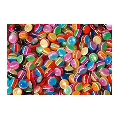 200 PERLES RONDES LUNE COLORIS ASSORTIS