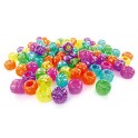 1 000 PERLES CASSIS PLASTIQUE PAILLETÉES COLORIS ASSORTIS