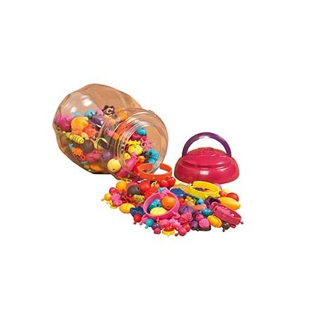 PERLES EN PLASTIQUE BAGUES ET BRACELETS POP ARTY - 500 pièces avec livret