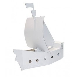 BATEAU DE PIRATE CARTON BLANC