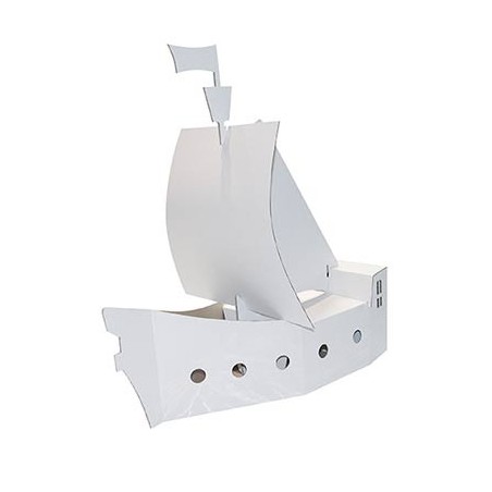 BATEAU DE PIRATE CARTON BLANC