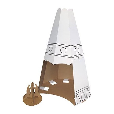 TENTE INDIEN CARTON 85X85X128CM