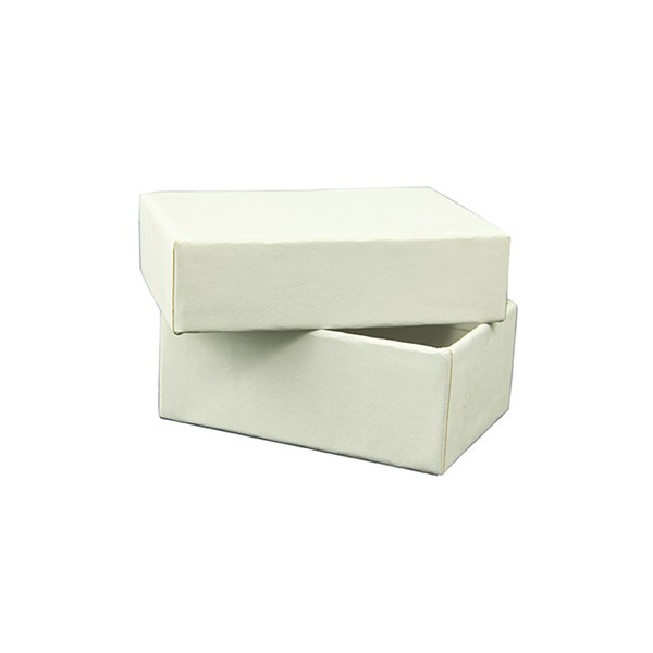 2x boîte artisanale ronde blanche / boîtes en carton - 16,5 x 6 cm