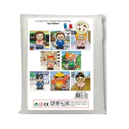 LOT DE 8 MINI MOULES THERMOFORMES METIERS