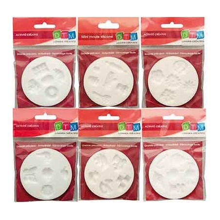 6 MOULES SILICONE MULTI THÈMES ASSORTIS