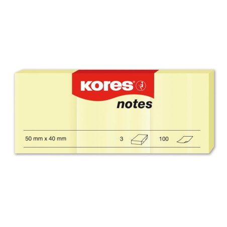 3X100F NOTES REPOSITIONNABLES 40X50 JAUNE