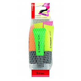 STABILO NEON 5 SURLIGNEURS COLORIS ASSORTIS