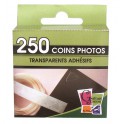 COINS PHOTOS TRANSPARENTS ADHESIFS 10MM - BOITE DE 250