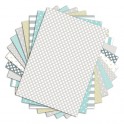 LOT 48 FS PAPIER IMPRIMES - MENTHE, GRIS, AMANDE