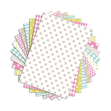 LOT 48 FS PAPIER IMPRIMES - MOTIFS GEOMETRIQUES