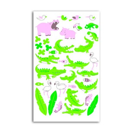 STICKERS FEUTRINE JUNGLE - 37 PIECES