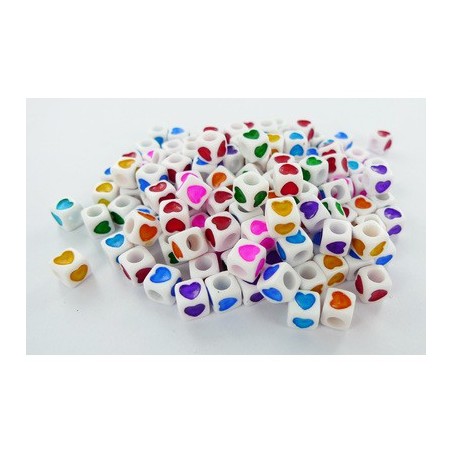 600 PERLES CUBE CŒUR