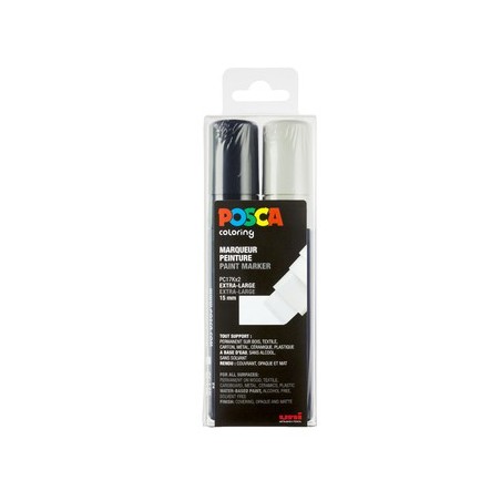 SET 2 MARQUEURS POSCA PC 17K PTE RECT.EXTRA-LARGE