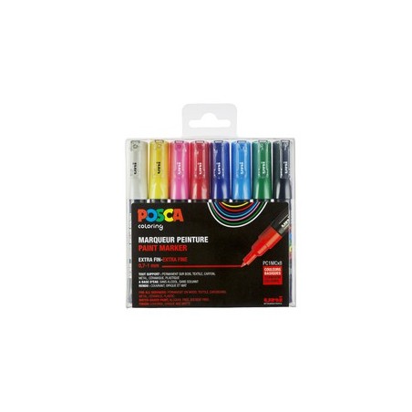 POSCA PC-1MC 8 MARQUEURS COLORIS ASSORTIS