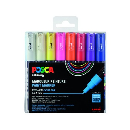 POSCA PC-1MC 16 MARQUEURS COLORIS ASSORTIS