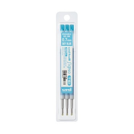 SET 3 RECHARGES TURQUOISE POUR ROLLER UNI-BALL TSI