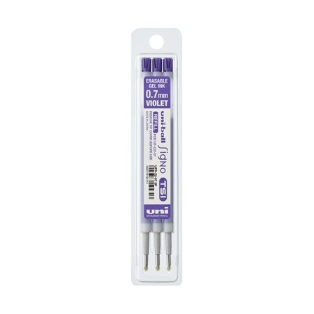 SET 3 RECHARGES VIOLET POUR ROLLER UNI-BALL TSI
