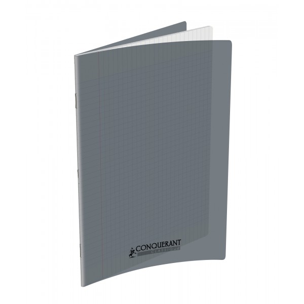 CAHIER PP GRIS 24X32 96P SÉYÈS 90G PIQURE 