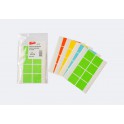 96 ONGLETS INDEX PAPIER DOUBLE FACE 17X34MM COLORIS ASSORTIS