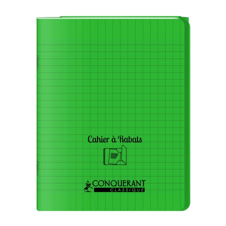 CAHIER À RABAT VERT 17X22 48P SÉYÈS