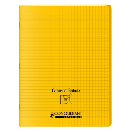 CAHIER À RABAT JAUNE 24X32 48P SÉYÈS