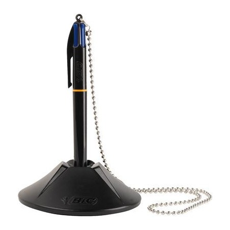 STYLO BILLE SUR SOCLE 4 BILLES BLEU