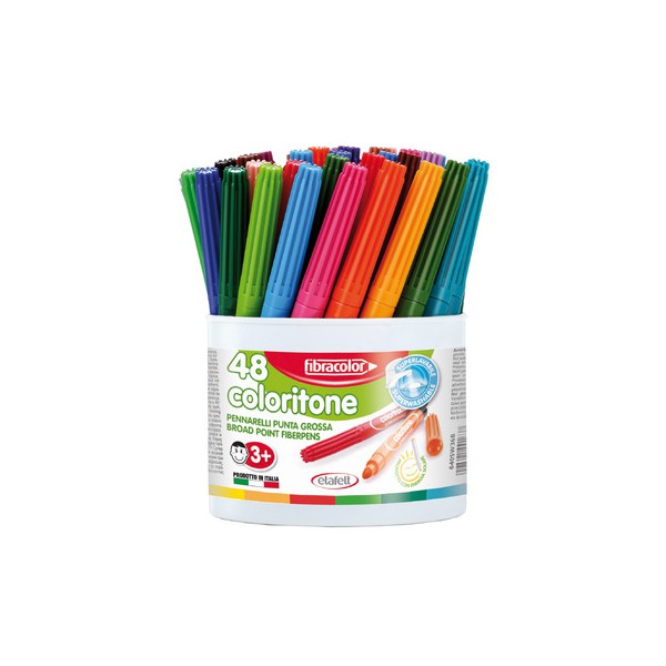 FIBRACOLOR COLORITONE BARIL 48 FEUTRES ASSORTIS 