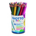 MÉGA TRI POT 36 CRAYONS COULEURS ASSORTIS