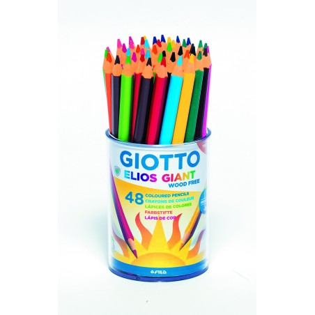 ELIOS GIANT POT 48 CRAYONS COULEURS ASSORTIS
