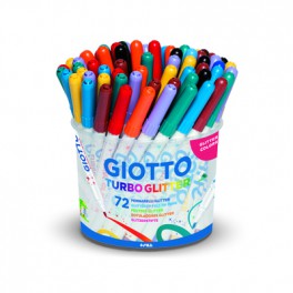 TURBO GLITTER POT 72 FEUTRES COLORIS ASSORTIS