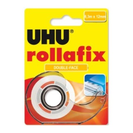 ROLLAFIX ADHÉSIF DOUBLE FACE 12MMX6M SUR DÉVIDOIR