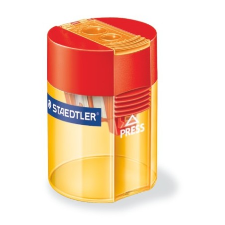 TAILLE-CRAYON METAL 2 TROUS AVEC RÉSERVOIR QUALITE SUPÉRIEURE