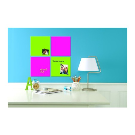 QUARTET TABLEAU MAGNÉTIQUE ROSE  360X360MM