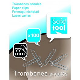 100 TROMBONES ONDULÉS 77 MM
