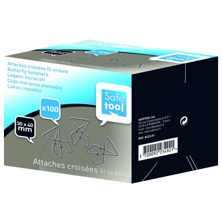 100 ATTACHES GEANTES 30X40MM