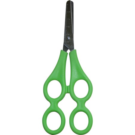 CISEAUX PÉDAGOGIQUE 4 ANNEAUX BOUTS RONDS 13CM AMBIDEXTRE