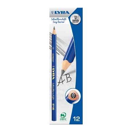 EASY LEARNER B 12 CRAYONS GRAPHITE