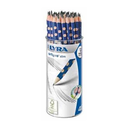 GROOVE SLIM HB POT 48 CRAYONS GRAPHITE