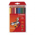 ETUI 12 CRAYONS COULEUR TRIO ASSORTIS