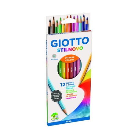 STILNOVO 12 CRAYONS COULEURS ASSORTIS